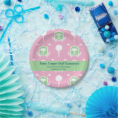 Pink & Green - Golf League Party Plate Pappteller (Party)