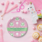Pink & Green - Golf League Party Plate Pappteller (Party)