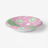 Pink & Green - Golf League Party Plate Pappteller (Gewinkelt)