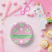 Pink & Green - Golf League Party Plate Pappteller (Party)