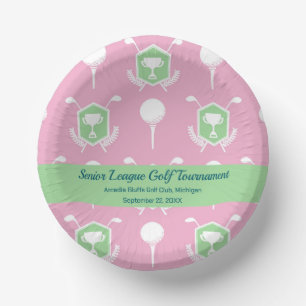 Pink & Green - Golf Liga Party-Teller Pappteller