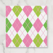 Pink & Green Golf Personalisierte Geschenke oder L Geschenkanhänger (Rückseite)