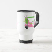 Pink & Green Golf Personalisierte Tasse des Comput (VorderseiteRechts)
