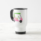 Pink & Green Golf Personalisierte Tasse des Comput (Vorderseite Links)