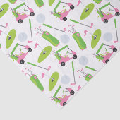Pink & Green Golf Tissue Paper Seidenpapier (Ausschnitt)