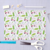 Pink & Green Golf Tissue Paper Seidenpapier (Handwerk)