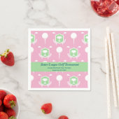 Pink & Green - Golfparty-Tischwäsche Serviette (Beispiel)