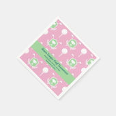 Pink & Green - Golfparty-Tischwäsche Serviette (Ecke)