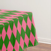 Pink Green Harlequin Checkered Design Tischdecke (Beispiel)