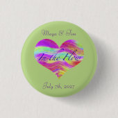 Pink Green Heart Button (Vorderseite)