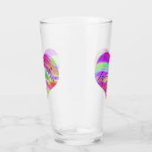 Pink Green Heart Glas (Rechts)