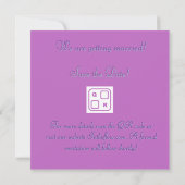 Pink & Green Heart Save the Date Einladung (Rückseite)