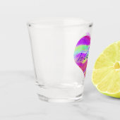 Pink Green Heart Schnapsglas (Links)