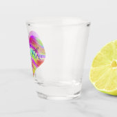 Pink Green Heart Schnapsglas (Rechts)