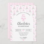 Pink & Green Hydrangea Trellis with Bows Einladung (Vorne/Hinten)