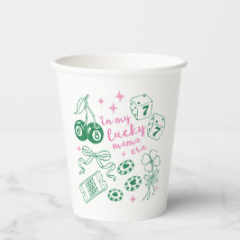 Pink & Green In My Lucky Mama Era St Patricks Day Pappbecher