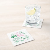 Pink & Green In My Lucky Mama Era St Patricks Day Rechteckiger Pappuntersetzer (Vor Ort)