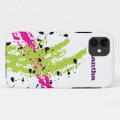 Pink Green iPhone 5 Mate Barely There™ Case (Rückseite (Horizontal))