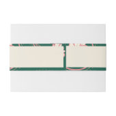 Pink Green Lotus Lanterns Indian Wedding Menu Einladungsbanderole (Rückseitenbeispiel)