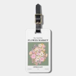 Pink Green New York City Blume Market Udost Gepäckanhänger