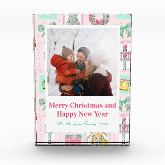 Pink & Green Nutcracker Custom Christmas Photo  Fotoblock