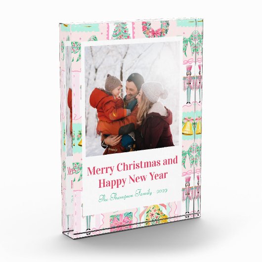 Pink & Green Nutcracker Custom Christmas Photo  Fotoblock (Links)