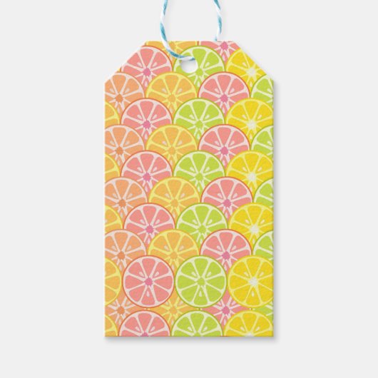 PINK GREEN ORANGE YELLOW FRUIT SLICS GESCHENKANHÄNGER (Vorderseite)