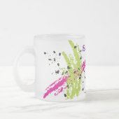 Pink Green Paint Mattiert Glass Tasse Cup (Links)