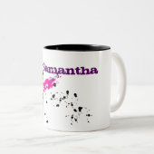 Pink Green Paint Splash Ink Splotch Tasse Cup (VorderseiteRechts)