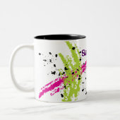 Pink Green Paint Splash Ink Splotch Tasse Cup (Links)