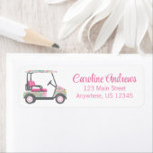 Pink & Green Palm Beach Golf Cart Personalisiert (Insitu)