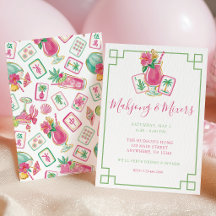 Pink & Green Palm Beach Mahjong & Mixers Party