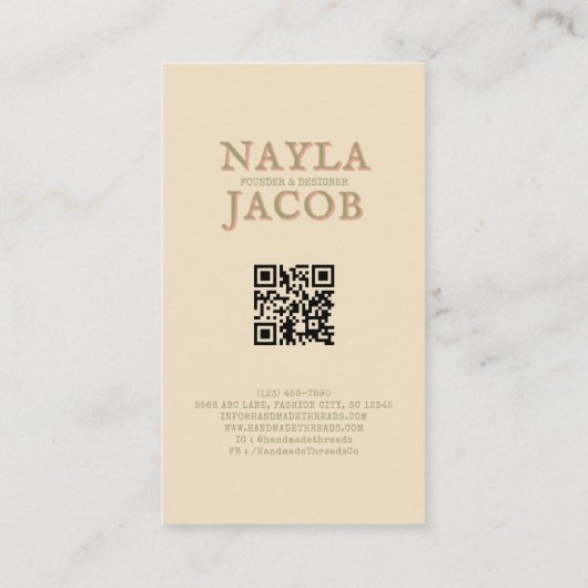 Pink Green Patchwork Quilt Rustikales Bauernhaus B Visitenkarte (Rückseite)