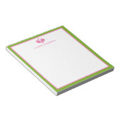 Pink Green Personalisiert Name Fun Pickleball Notizblock (angewinkelt)