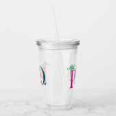 Pink & Green PhD Acrylic Tumbler Acryltrinkbecher (Links)