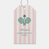 Pink Green Pickleball Junggeselinnen-Abschied Viel Geschenkanhänger (Vorderseite)
