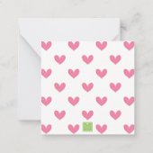 Pink & Green Pickleball Paddle Monogram Wappen Ges Mitteilungskarte (Rückseite)