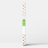 Pink Green Polka Dot Gerber Daisy Case-Mate iPhone Hülle (Rückseite / Links)