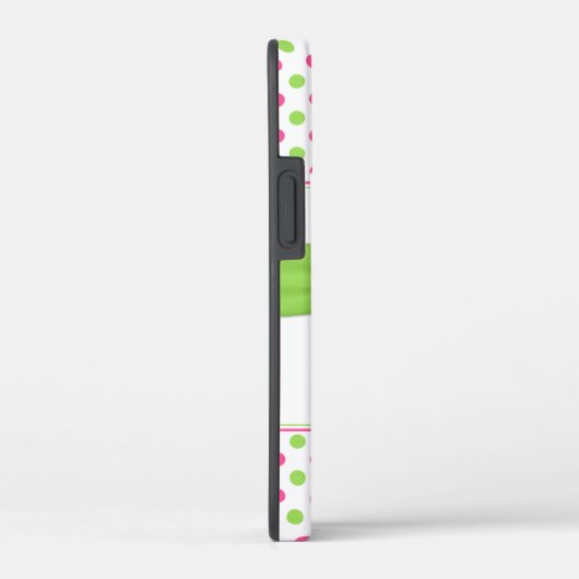 Pink Green Polka Dot Gerbera Daisy iPhone Case-Mate iPhone Hülle (Rückseite / Rechts)