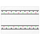 Pink Green Polka Dots White Tischdecke (Vorderseite (Horizontal))