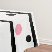 Pink Green Polka Dots White Tischdecke (Beispiel)