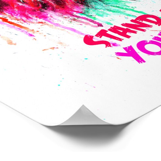 Pink & Green Poster - Löwenprint. (Ecke)