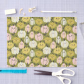 Pink & Green Pumpkins Tissue Paper Seidenpapier (Handwerk)