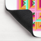 Pink Green Quilt Muster 3 Mousepad (Ecke)