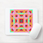 Pink Green Quilt Muster 3 Mousepad (Mit Mouse)
