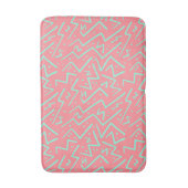 Pink & Green Retro Psychedelic Design Badematte (Vorderseite Vertikal)