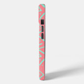 Pink & Green Retro Psychedelic Design Case-Mate iPhone Hülle (Rückseite / Links)