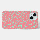 Pink & Green Retro Psychedelic Design Case-Mate iPhone Hülle (Rückseite (Horizontal))
