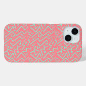 Pink & Green Retro Psychedelic Design Case-Mate iPhone Hülle (Rückseite (Horizontal))