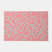 Pink & Green Retro Psychedelic Design Fußmatte (Vorderseite)